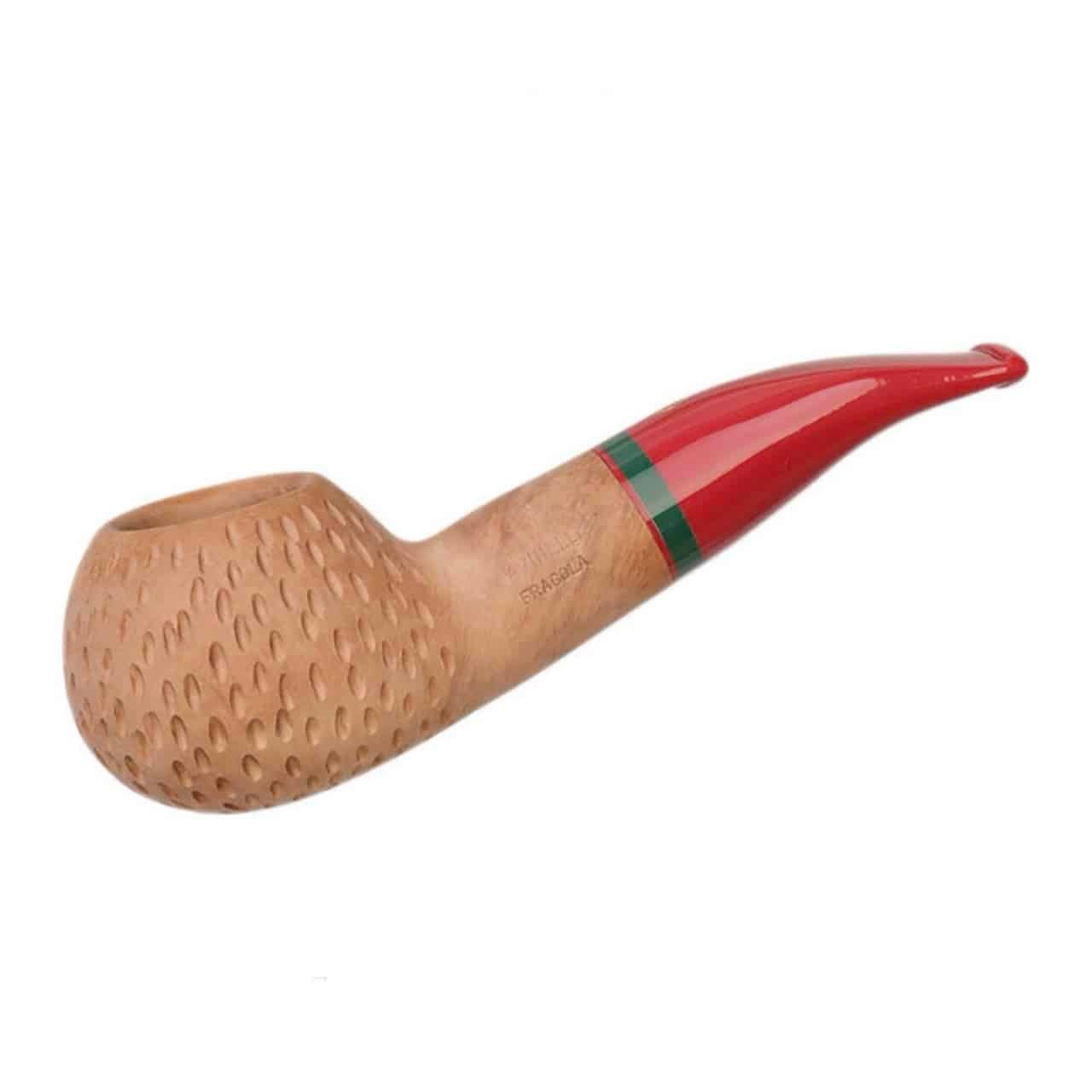 Savinelli Pipe: Fragola Rusticated Natural (320 KS) (6mm) Author Tobacco Pipe