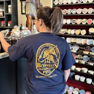 Boswell’s Pipes and Cigars  Custom Logo T-Shirt Navy Blue