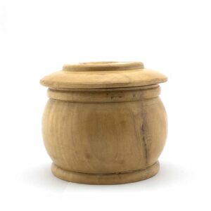Wooden Tobacco Jar with Pipe Stand Lid