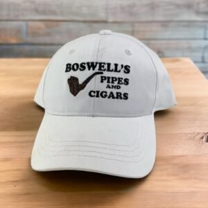 Boswell’s Pipes and Cigars  Custom Hat Velcro Strap White