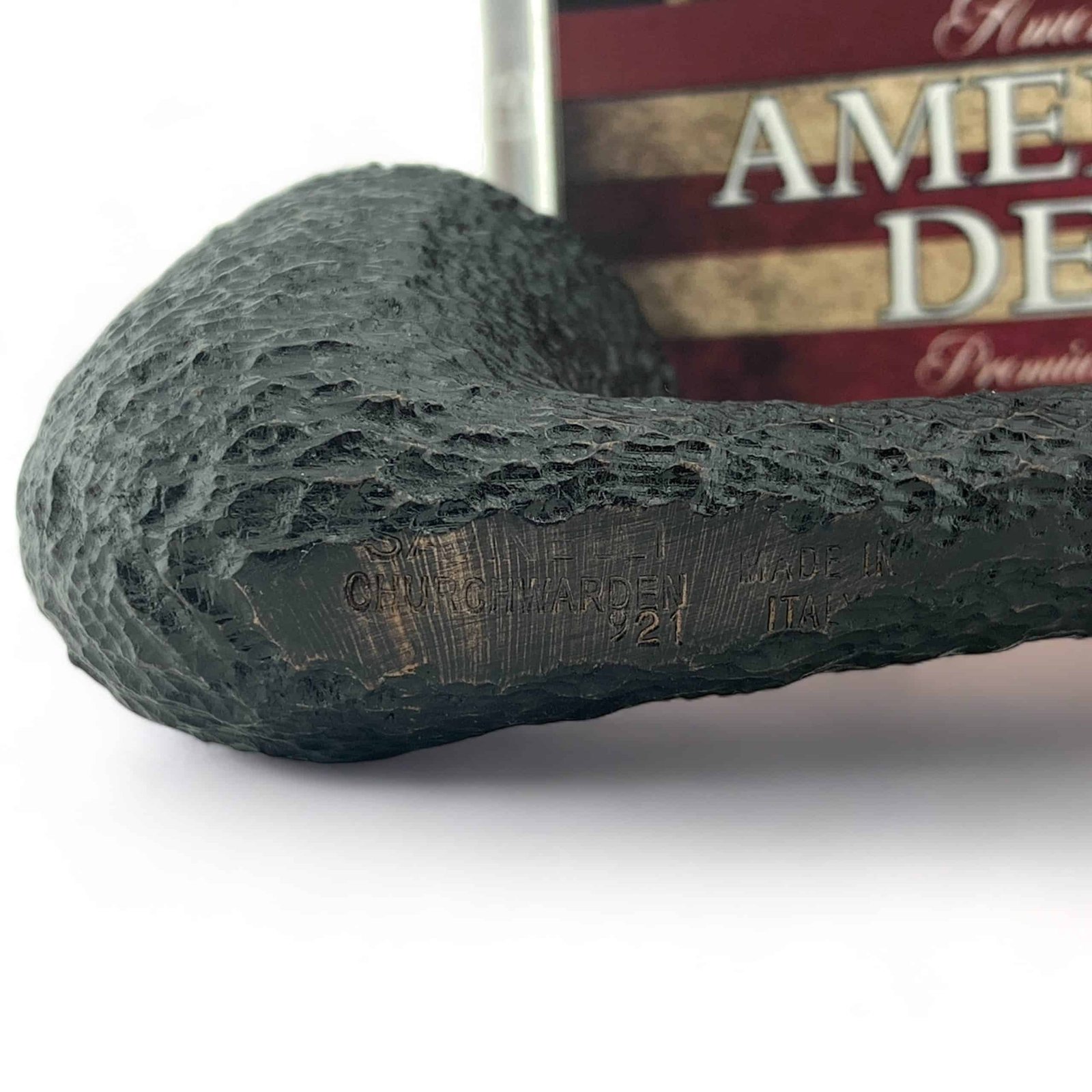 Savinelli Pipe: Churchwarden Black Rusticated (921) Pipe - Image 4