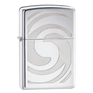 Zippo High Polish Chrome 3D Abstract Pocket Lighter