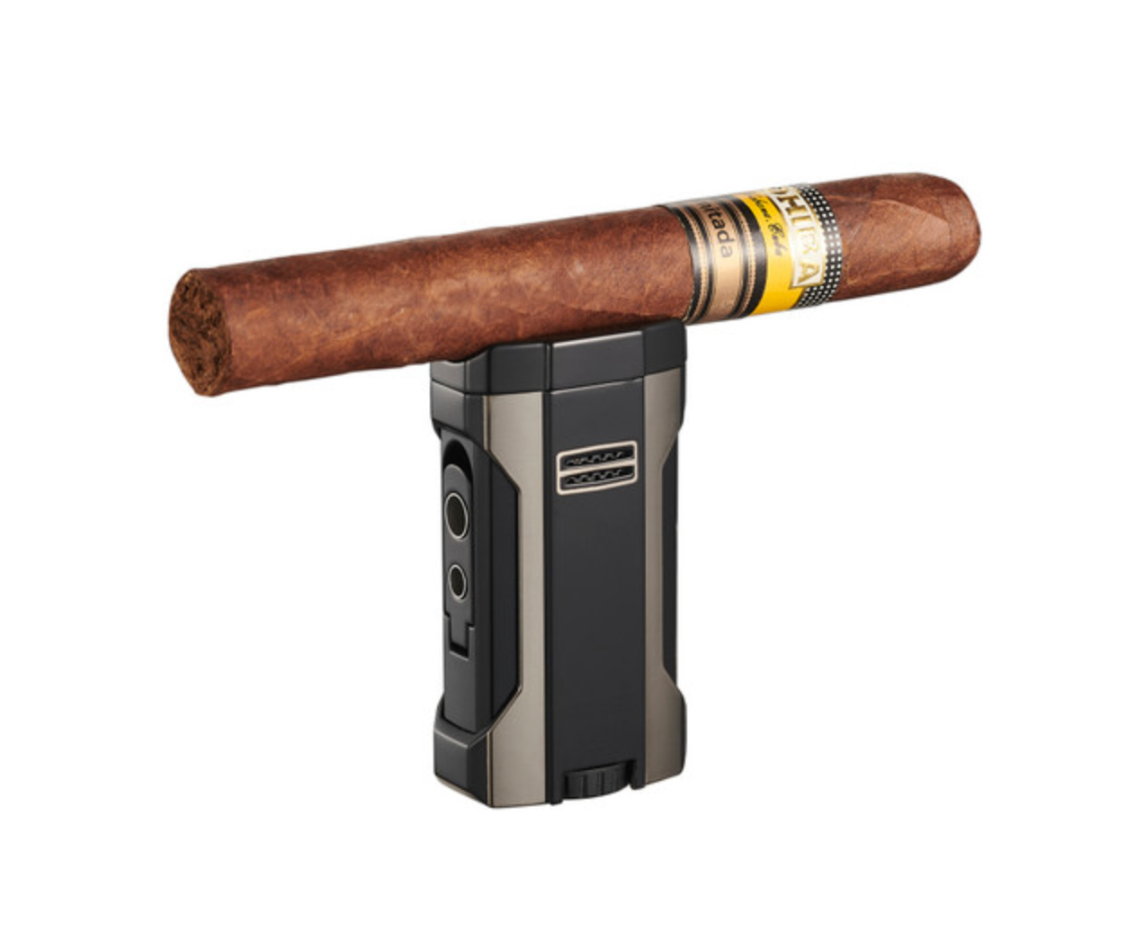 Visol Rhino 2.0 Gunmetal & Black Quad Torch Flame Cigar Lighter - Image 2