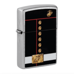Zippo: Marines Uniform Street Chrome Color Logo Zippo