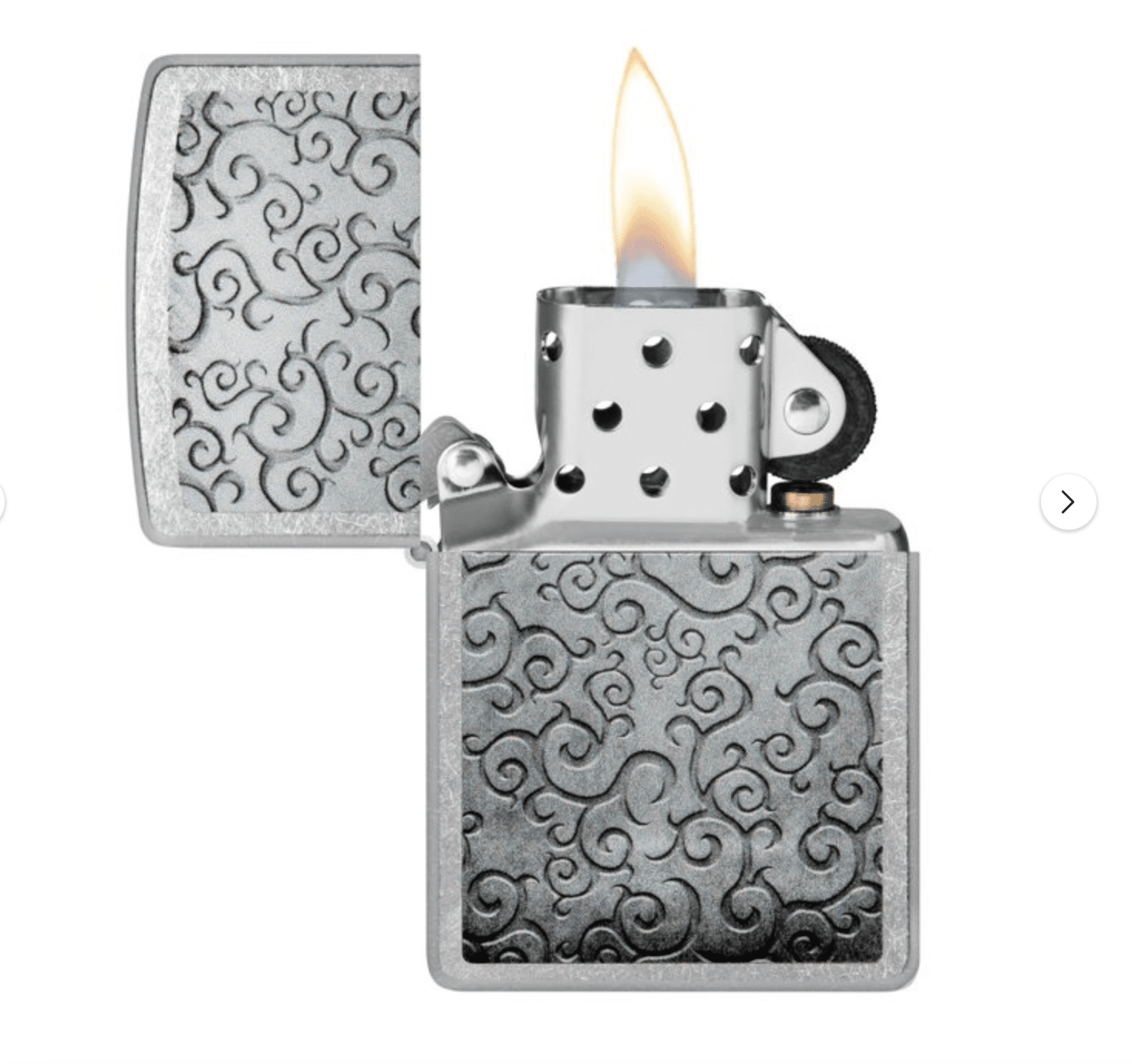 Zippo Lighter: Vines Design Street Chrome Pocket Lighter - Image 2