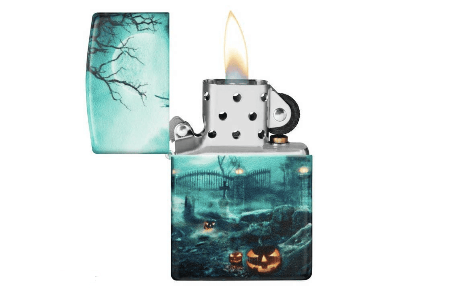 Zippo Lighter: Horror Goth Graveyard Design - Image 2
