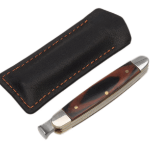 4th Generation Redwood & Stainless Steel Pipe knife Tool With Leather Sheath