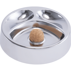 Lucienne Mirror Silver Metal 2 Pipe Ashtray