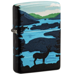 Zippo Lighter: Deer Landscape Design