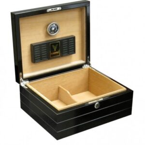 Prestige:  Onyx 50 Count High Gloss Black Finish Cigar Humidor
